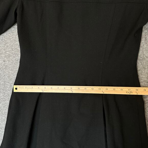 Simona Womens Long Jacket or Dress Size 12 AU* Black 100% Wool Oversized Buttons - Picture 13 of 14